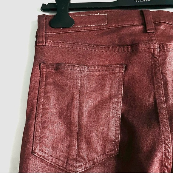 Rag & Bone Red Metallic High Rise Ankle Skinny Jean Size 29 EUC - Picture 13 of 13